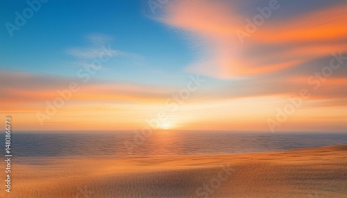 gradient orange gold clouds and sunlight on the blue sky perfect background wallpaper