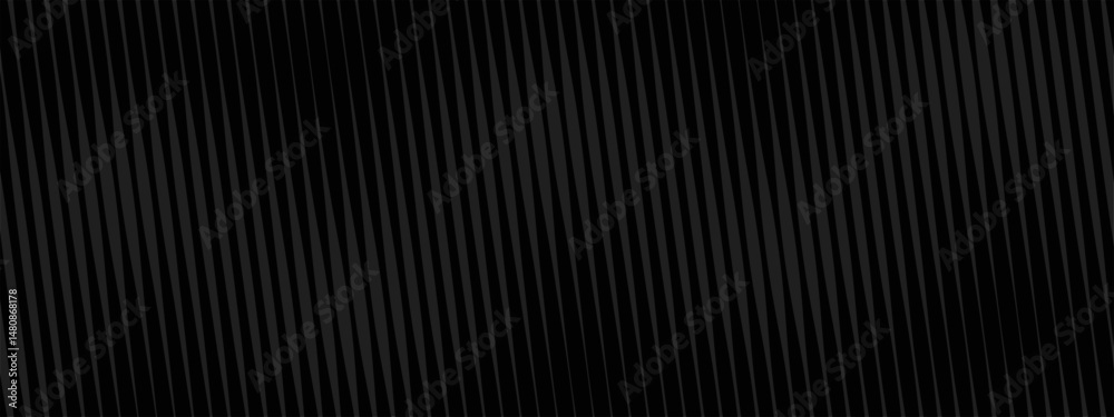 Obraz premium Black abstract background design. Modern wavy line pattern in monochrome colors. Premium stripe texture for banner, business backdrop