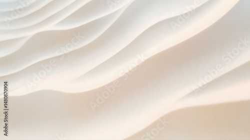 Fototapeta Naklejka Na Ścianę i Meble -  Smooth Rippling Sand Dunes Under Soft Light