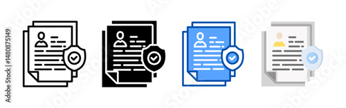 Insurance icon set bundle. Multi style icon collection perfect for websites, apps, and presentations. Simple vector icon collection