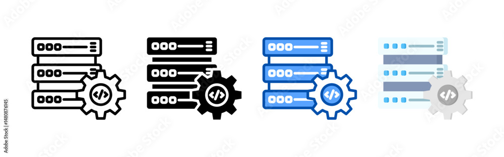 Coding icon set bundle. Multi style icon collection perfect for websites, apps, and presentations. Simple vector icon collection Coding icon set bundle. Multi style icon collection perfect for websites, apps, and presentations. Simple vector icon collection