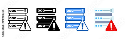 Problem icon set bundle. Multi style icon collection perfect for websites, apps, and presentations. Simple vector icon collection