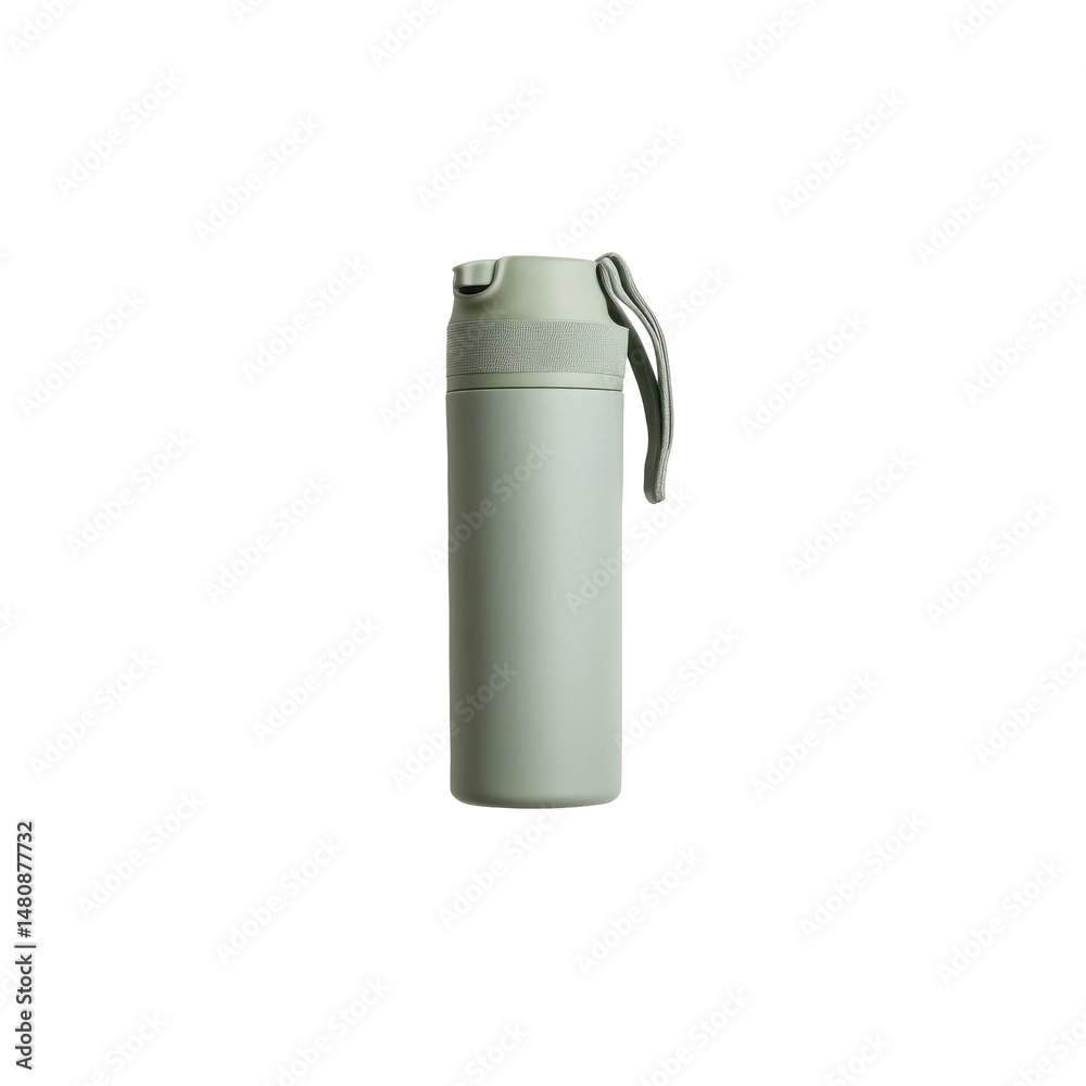 Stylish Green Water Bottle for Hydration on the Go, Ideal for Active Lifestyles and Outdoor Adventures on transparent background Stylish Green Water Bottle for Hydration on the Go, Ideal for Active Lifestyles and Outdoor Adventures on transparent background