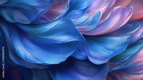 Blue and purple flower petals close up texture background image