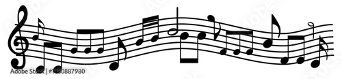 wavy music notes