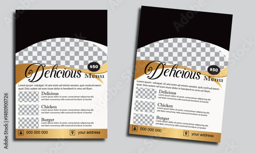 creative and organic business colorful food delicious menu design