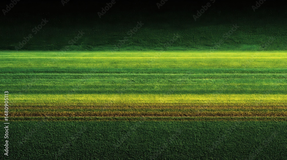 Obraz premium A stunning image of vibrant and visually striking generative photo featuring the lush green lawn of a soccer stadium.