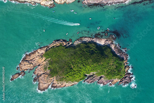 Obraz na plátně The snake island,which is also known as Ilha da Queimada Grande, is an island off the coast of Brazil