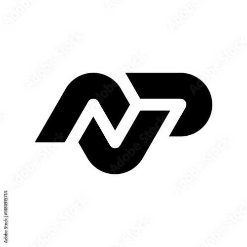 Letter NP creative modern monogram logo