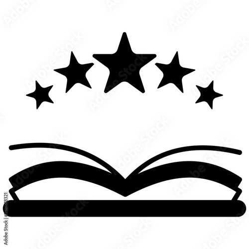 Ratings glyph icon. Use for international literacy day, education, back to school theme and more. for print, UI, UX kit, web and app development.