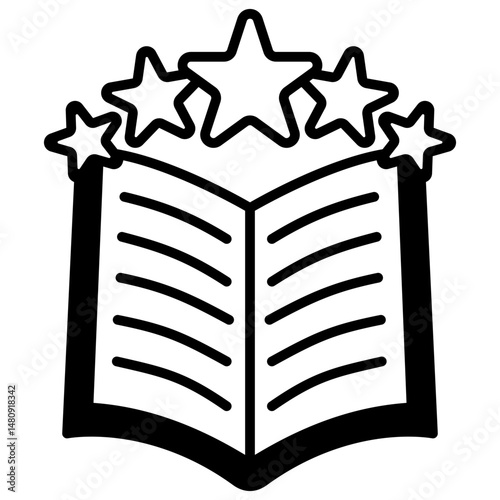Ratings glyph icon. Use for international literacy day, education, back to school theme and more. for print, UI, UX kit, web and app development.