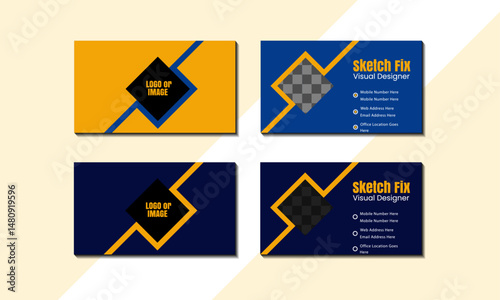 Simple minimal eye catchy business card for print