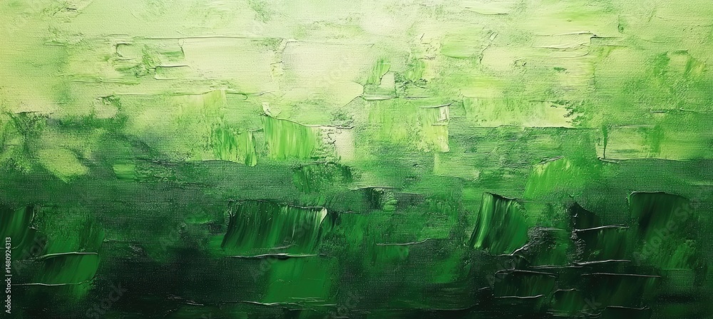 Fototapeta premium Abstract painting with vibrant green and white brush strokes. creating a dynamic texture that evokes a sense of nature and movement. suitable for modern decor or artistic projects
