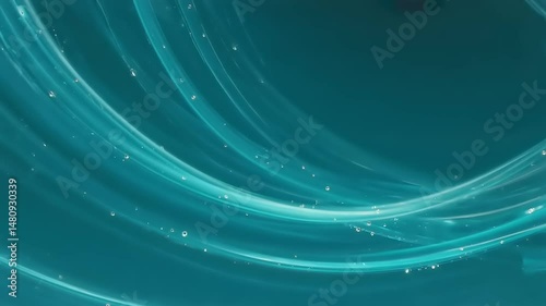Teal Abstract Swirling Lines. (1) photo