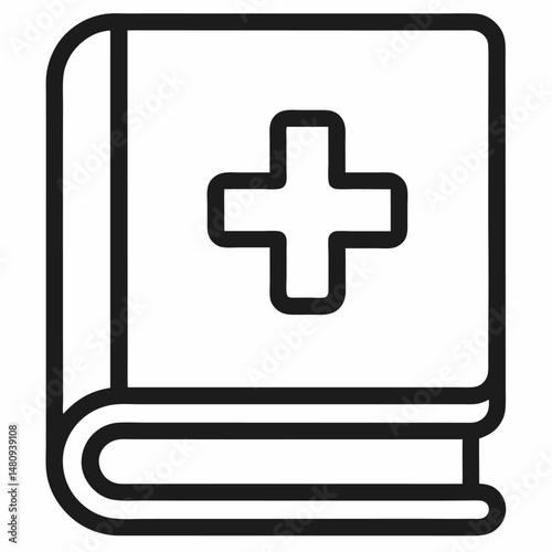 A book icon with a plus sign in the center.