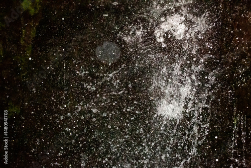 Atomization of a waterfall using high speed flash in Connecticut.