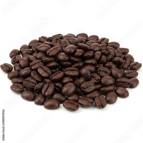 Coffee beans isolated on white background.