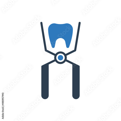 Dental Forceps Icon - Tooth Pulling Tool Icon