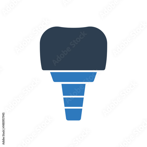 Tooth Implant Icon - Teeth Implanting Icon