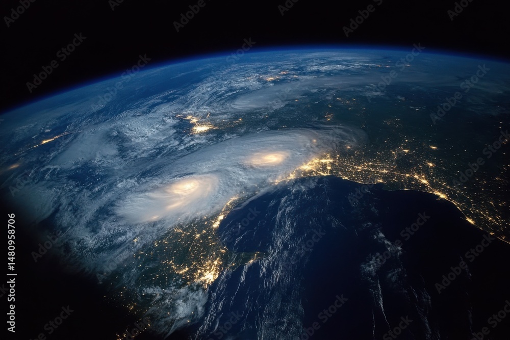 Obraz premium Spectacular Hurricane from Space