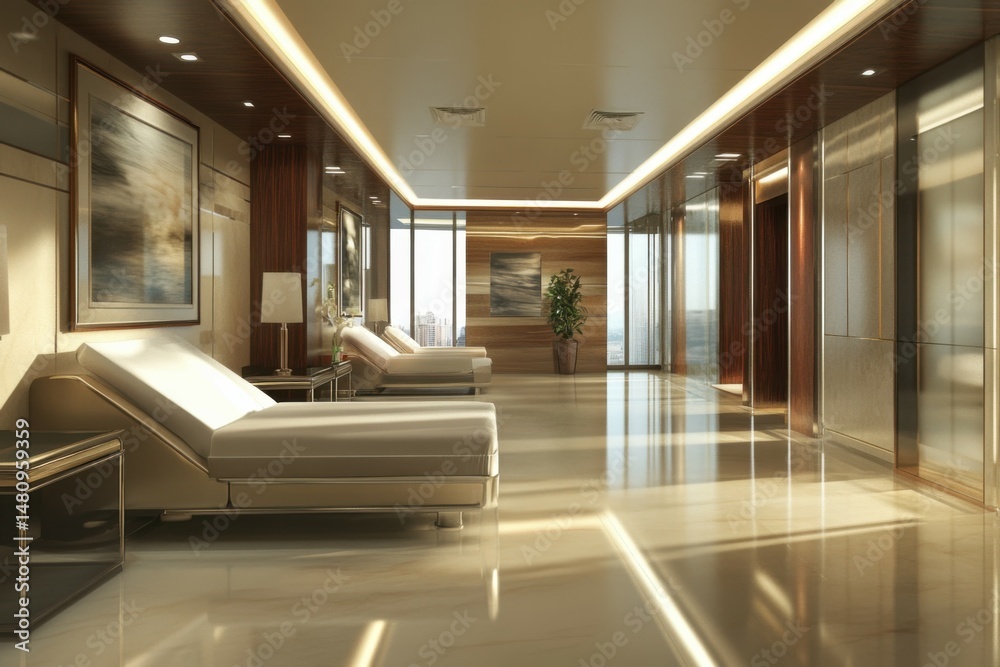 Fototapeta premium Luxurious Modern Interior with Natural Light