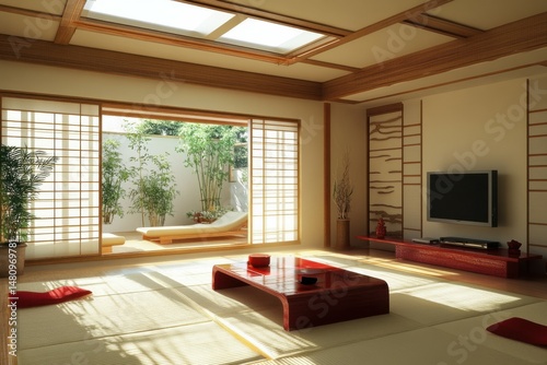 Zen-Inspired Japanese Living Room