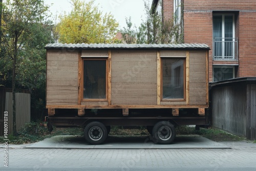 Wooden Tiny House on Wheels