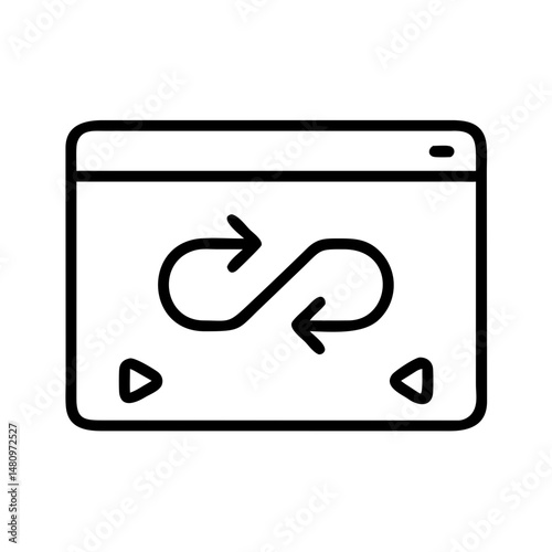 Multimedia playback control interface with repeat and play icons  