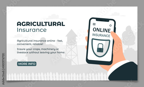 Agricultural Online Insurance Web Landing Page.