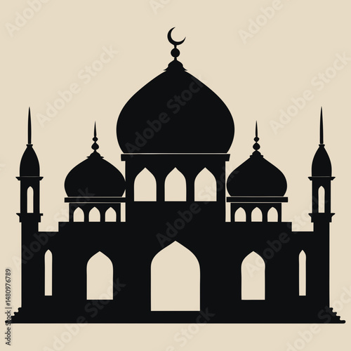 taj mahal vector illustration
