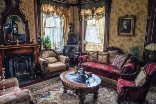 Victorian Elegance Living Room