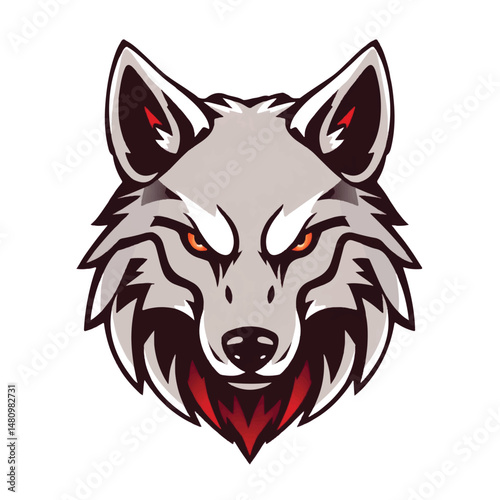 Wolf logo, wolf mascot. Minimalistic wolf logo icon. Wolf Logo Vector Illustration 