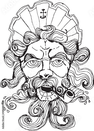 old man vector