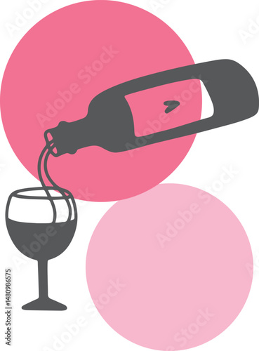 Winemaking. The process of making wine. Drawing, engraving, ink, line art, vector	
