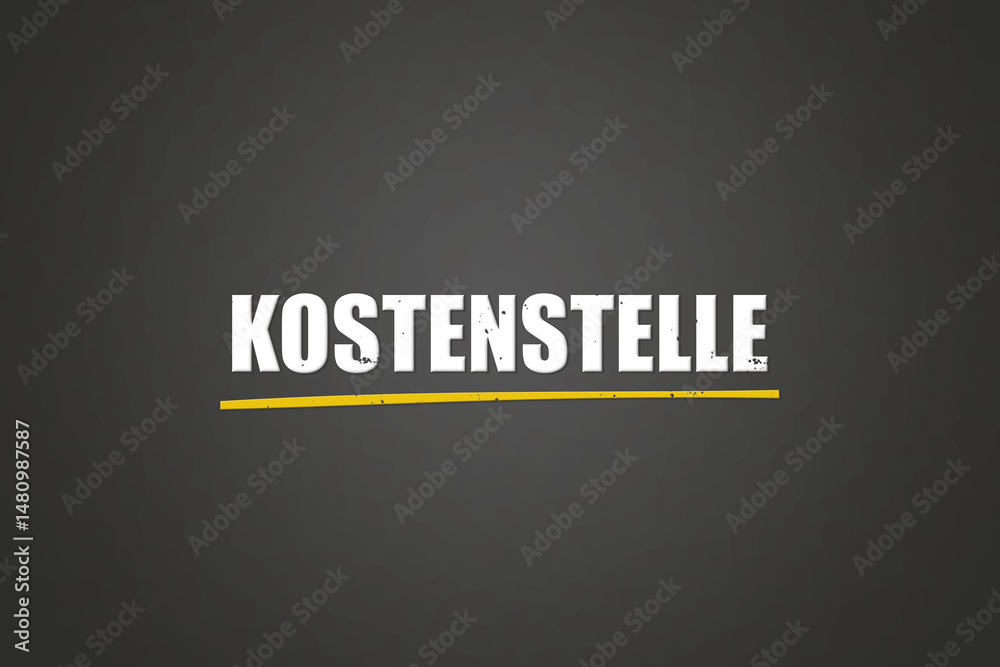 Obraz premium Kostenstelle (Cost center) - A blackboard with white text.
