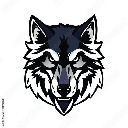 Wolf logo, wolf mascot. Minimalistic wolf logo icon. Wolf Logo Vector Illustration 