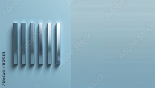 Wallpaper Mural Blue 3D Firewall Wall Icon In Modern Torontodigital.ca