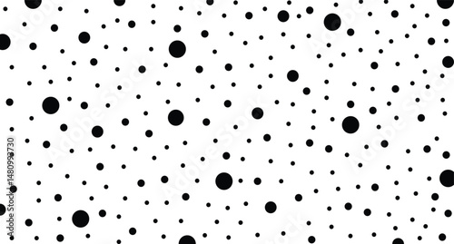 Abstract geometric pattern with black dots on white background.......