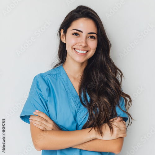 Smiling Latin American Nurse