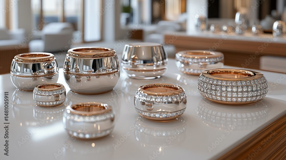 Naklejka premium Luxury jewelry display