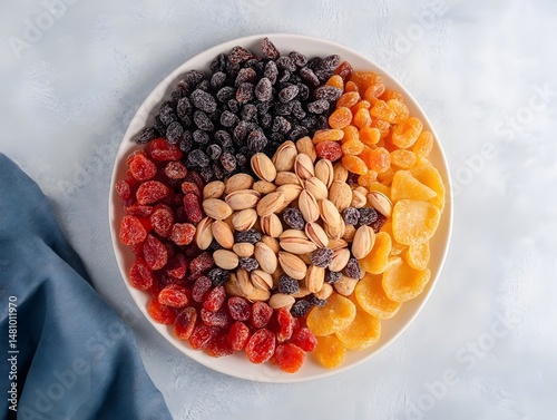 Delicious Mix of Dried Fruits and Nuts Platter