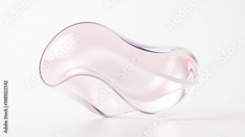 Elegant Fluid Glass Sculpture with Minimalist Aesthetic