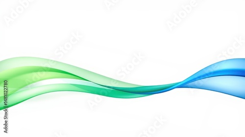 Green and Blue Flowing Wave Lines
