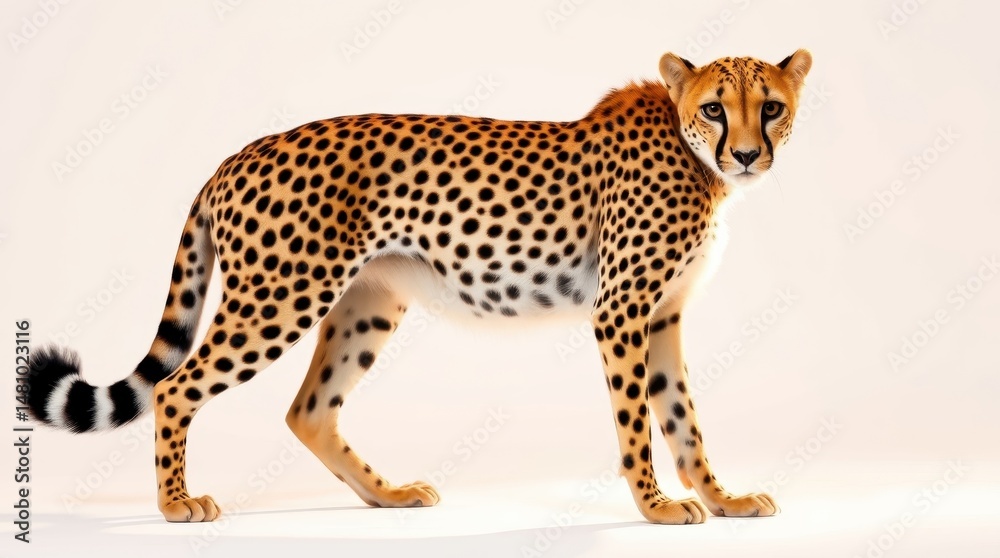 Obraz premium Majestic Cheetah Portrait – Fastest Land Animal Standing Gracefully