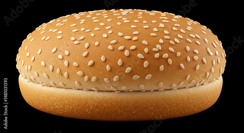 Sesame seed hamburger bun.
