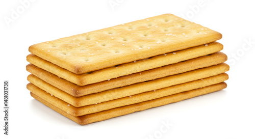 Stack of rectangular crackers.
