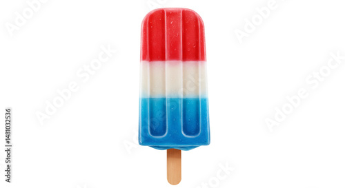 Red, white, and blue popsicle.
