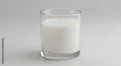 Glass of white milk.
