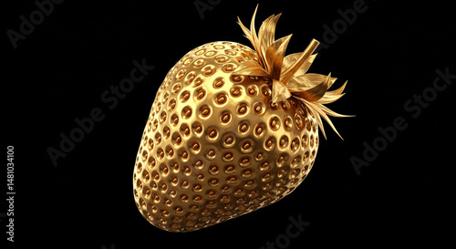 Another golden strawberry, slightly different angle.

