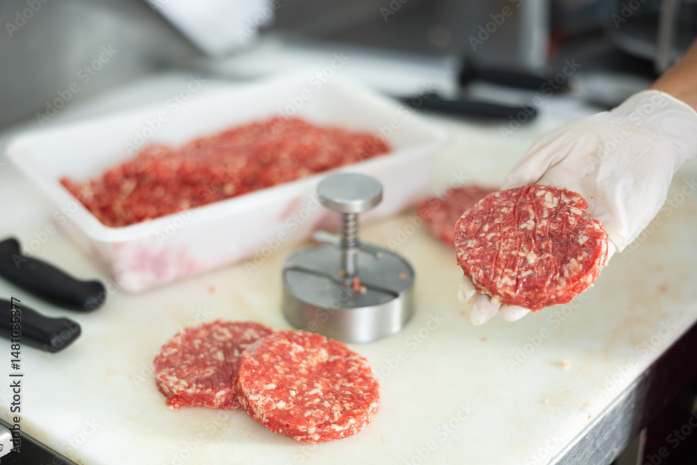 Cooking meat cutlets in the kitchen using special devices